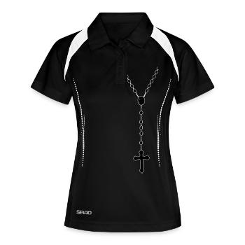 Rosary 01 - Women's Polo breathable - black/white - Front