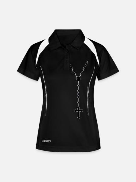 Rosary 01 - Women's Polo breathable - black/white