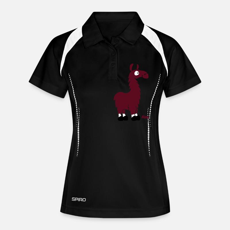 Lama (3c) - Women's Polo breathable - black/white