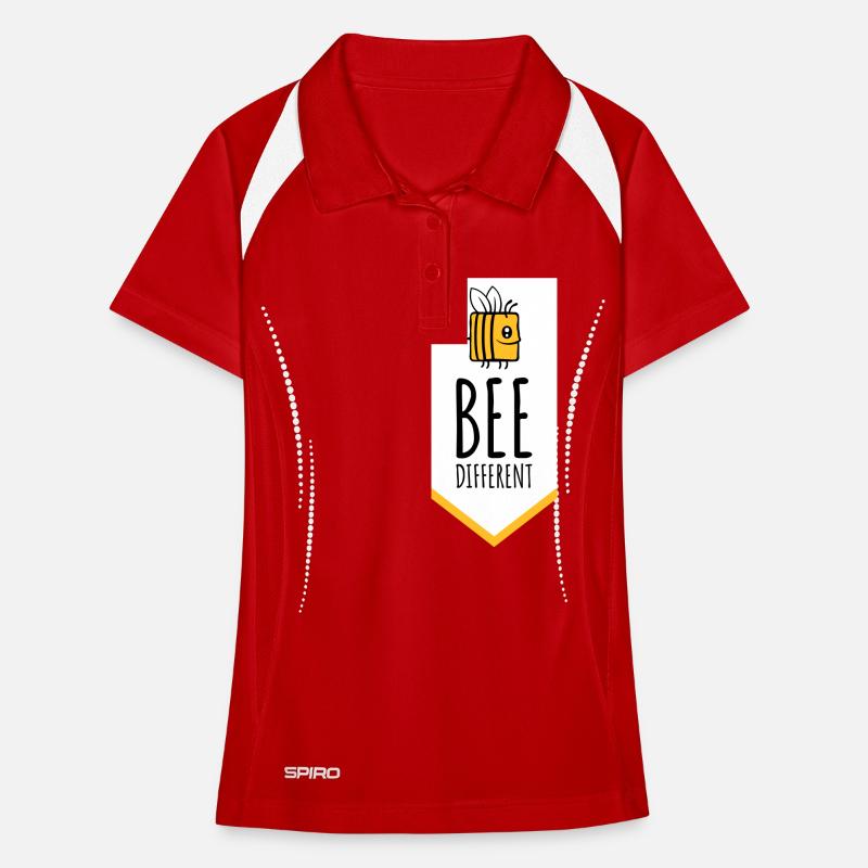 bee different saying quote Women's Polo breathable