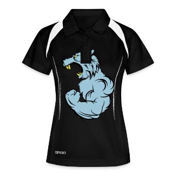 wolf_beast_2 - Women's Polo breathable - black/white - Front