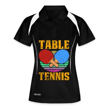 Table Tennis Lover Graphic - Women's Polo breathable - black/white - Front