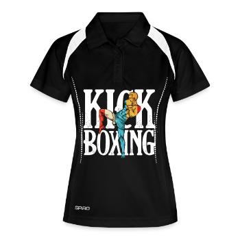 Kickboxing Power Silhouette - Women's Polo breathable - black/white - Front