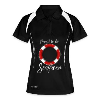 Proud to be a seafarer - Women's Polo breathable - black/white - Front