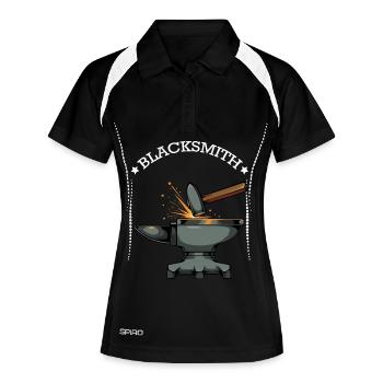 Forge Sparks and Anvil - Women's Polo breathable - black/white - Front