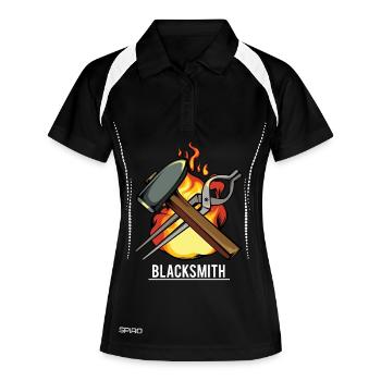 Blacksmith's Fire Tool Art - Women's Polo breathable - black/white - Front