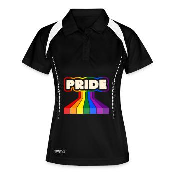 Pride Rainbow Block Design - Women's Polo breathable - black/white - Front