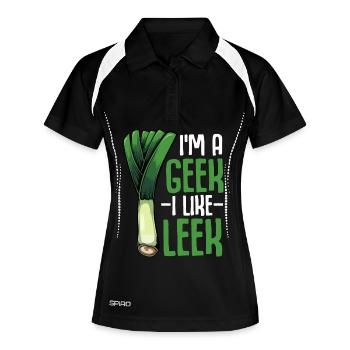 LeekGeek: I like leeks - Women's Polo breathable - black/white - Front