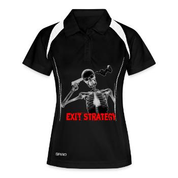 Mad crazy suicide suicide bizarre lol krass xray - Polo respirant Femme - noir/blanc - Devant