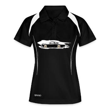 serie 120  custom color white - Polo respirant Femme - noir/blanc - Devant