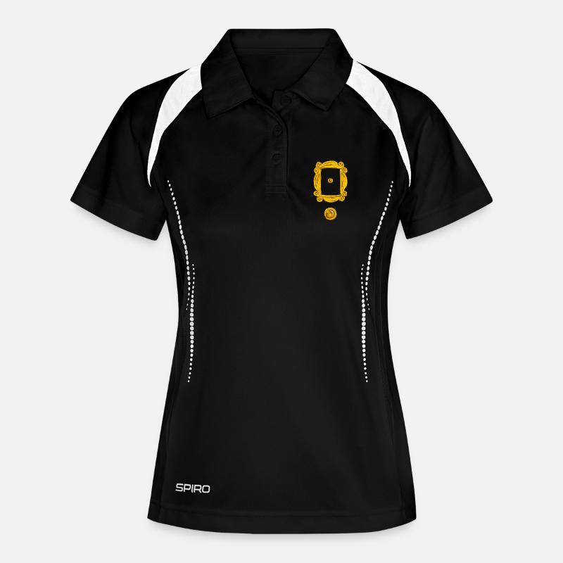 Monica's peephole frame - Women's Polo breathable - black/white