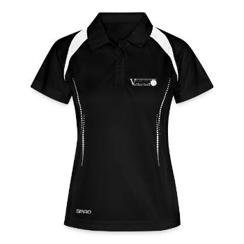 Volleyball - the thing with the net. And about it. - Women's Polo breathable - black/white - Front