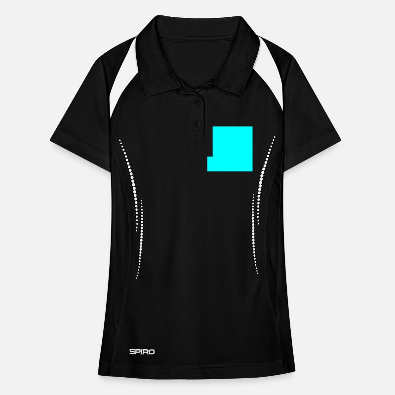 turquoise background texture template personalize Women's Polo breathable