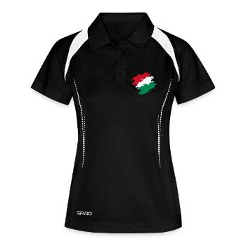 Hungary - Women's Polo breathable - black/white - Front