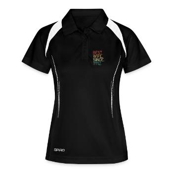 Meilleure épouse depuis 1992 - Anniversaire de mariage - Polo respirant Femme - noir/blanc - Devant
