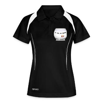 Poisson - Polo respirant Femme - noir/blanc - Devant