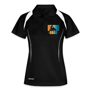 Quad Quad Driver Offroad Motorsport Cadeau - Polo respirant Femme - noir/blanc - Devant