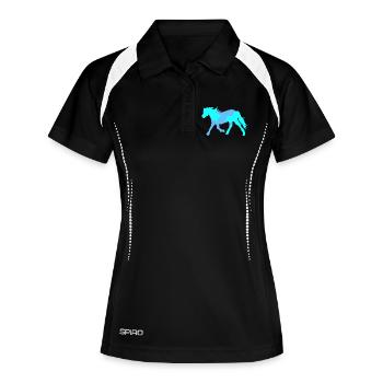 Cool Cheval Cheval Idiot Chevaux Islandais Amour Cheval - Polo respirant Femme - noir/blanc - Devant