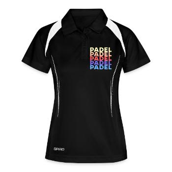 Padel Training Spruch Sportart Padelspiel Spieler - Frauen Polo atmungsaktiv - Schwarz/Weiß - Vorne