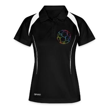 Soccer - Women's Polo breathable - black/white - Front
