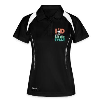 Hiking Hiker Statement Mountain Summit Mountaineering - Women's Polo breathable - black/white - Front