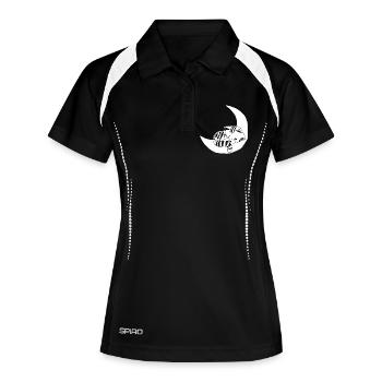 Chaton lunatique - Polo respirant Femme - noir/blanc - Devant