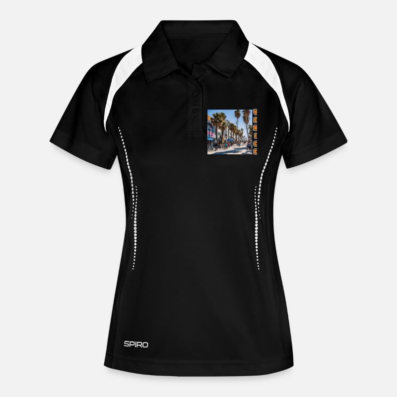 VENICE BEACH - Women's Polo breathable - black/white