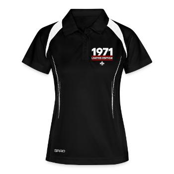 Édition limitée de 1971 - Polo respirant Femme - noir/blanc - Devant