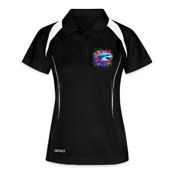 Requin - Polo respirant Femme - noir/blanc - Devant