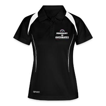 LGBTQ Pride Month - Monogamy is Overrated - Women's Polo breathable - black/white - Front