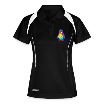 Penguin Colorful Kawaii Cartoon Character Clipart - Women's Polo breathable - black/white - Front