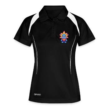 Sea Lily Colorful Kawaii Cartoon Sea Animal - Women's Polo breathable - black/white - Front