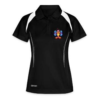 Lobster Colorful Kawaii Cartoon Sea Animal - Women's Polo breathable - black/white - Front