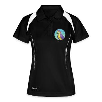 Parrot Cute Kawaii Cartoon Clipart Animal Pet - Women's Polo breathable - black/white - Front