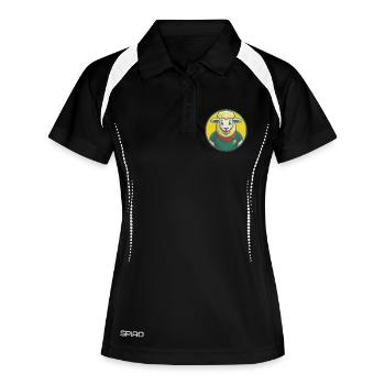 Schaf Niedlich Kawaii Cartoon Clipart Haustier Tier - Frauen Polo atmungsaktiv - Schwarz/Weiß - Vorne