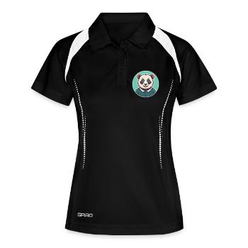 Panda Kawaii Cartoon Character Animal Pet Face - Women's Polo breathable - black/white - Front