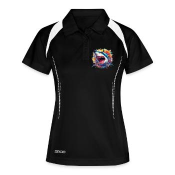 Requin - Polo respirant Femme - noir/blanc - Devant