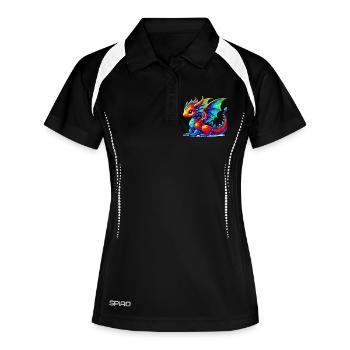 Dragon - Women's Polo breathable - black/white - Front