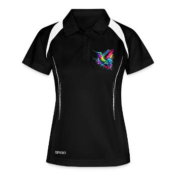 Colibri - Polo respirant Femme - noir/blanc - Devant