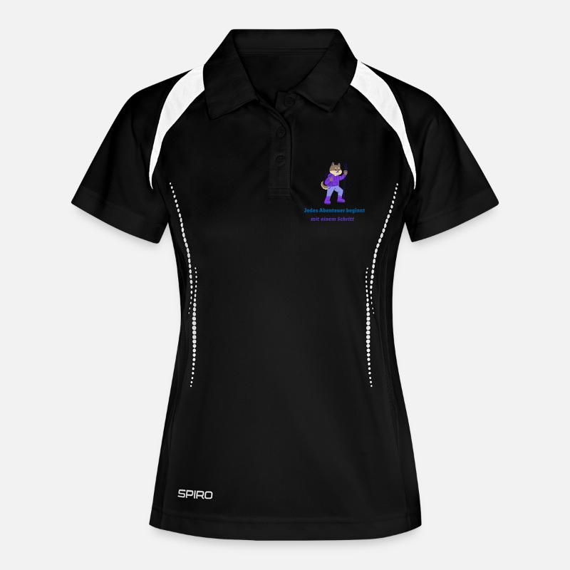 Every adventure begins with a step - Women's Polo breathable - black/white