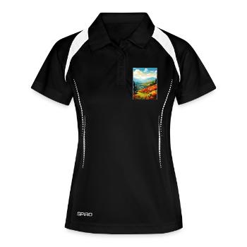 Great Smoky Mountains National Park Travel Poster - Women's Polo breathable - black/white - Front
