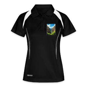 Black Canyon National Park Colorado Travel Poster - Women's Polo breathable - black/white - Front