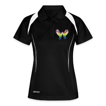 Rainbow Hands of Care - Women's Polo breathable - black/white - Front
