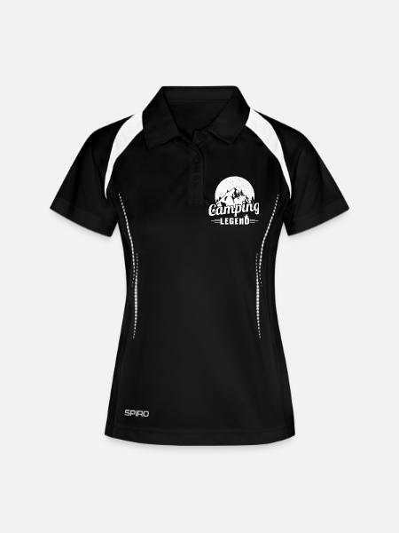 Mountain Camping Legend Design - Women's Polo breathable - black/white