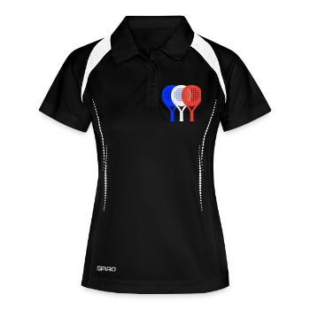padel-france2 - Women's Polo breathable - black/white - Front
