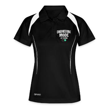 Mechanical Engineering Maschinenbauer Ingenieur - Frauen Polo atmungsaktiv - Schwarz/Weiß - Vorne