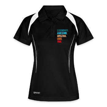 Legendary Awesome depuis 1996 – 30e anniversaire - Polo respirant Femme - noir/blanc - Devant
