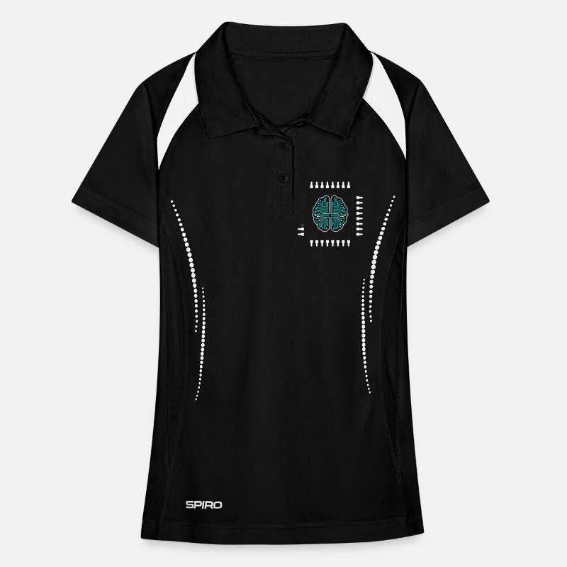 AI Brain Chip Processor Tech Vector Women's Polo breathable