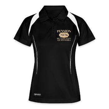 Adieu de pension 2026 Don de collègue retraité - Polo respirant Femme - noir/blanc - Devant
