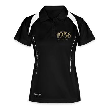 90e anniversaire février 1936 Millésime - Polo respirant Femme - noir/blanc - Devant